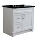 Bellaterra Home Terni 37" 1-Door 2-Drawer White Freestanding Vanity Set - Luxe Vanity & Tub