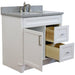 Bellaterra Home Terni 37" 1-Door 2-Drawer White Freestanding Vanity Set - Luxe Vanity & Tub