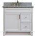 Bellaterra Home Terni 37" 1-Door 2-Drawer White Freestanding Vanity Set - Luxe Vanity & Tub