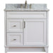 Bellaterra Home Terni 37" 1-Door 2-Drawer White Freestanding Vanity Set - Luxe Vanity & Tub