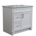 Bellaterra Home Terni 37" 1-Door 2-Drawer White Freestanding Vanity Set - Luxe Vanity & Tub