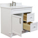 Bellaterra Home Terni 37" 1-Door 2-Drawer White Freestanding Vanity Set - Luxe Vanity & Tub