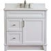 Bellaterra Home Terni 37" 1-Door 2-Drawer White Freestanding Vanity Set - Luxe Vanity & Tub