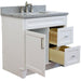 Bellaterra Home Terni 37" 1-Door 2-Drawer White Freestanding Vanity Set - Luxe Vanity & Tub