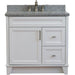 Bellaterra Home Terni 37" 1-Door 2-Drawer White Freestanding Vanity Set - Luxe Vanity & Tub