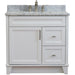 Bellaterra Home Terni 37" 1-Door 2-Drawer White Freestanding Vanity Set - Luxe Vanity & Tub