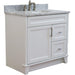 Bellaterra Home Terni 37" 1-Door 2-Drawer White Freestanding Vanity Set - Luxe Vanity & Tub