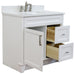 Bellaterra Home Terni 37" 1-Door 2-Drawer White Freestanding Vanity Set - Luxe Vanity & Tub