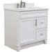 Bellaterra Home Terni 37" 1-Door 2-Drawer White Freestanding Vanity Set - Luxe Vanity & Tub