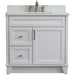 Bellaterra Home Terni 37" 1-Door 2-Drawer White Freestanding Vanity Set - Luxe Vanity & Tub