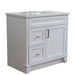 Bellaterra Home Terni 37" 1-Door 2-Drawer White Freestanding Vanity Set - Luxe Vanity & Tub