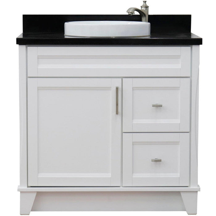 Bellaterra Home Terni 37" 1-Door 2-Drawer White Freestanding Vanity Set - Luxe Vanity & Tub