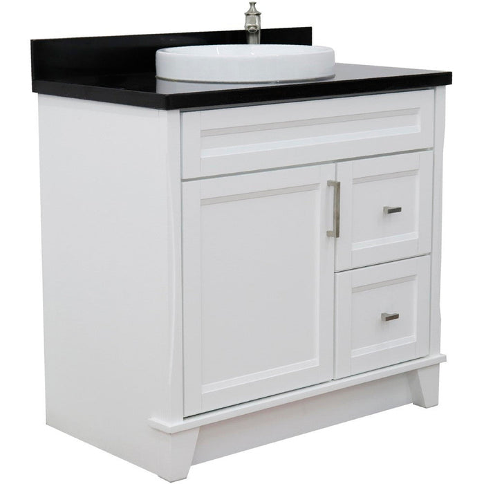 Bellaterra Home Terni 37" 1-Door 2-Drawer White Freestanding Vanity Set - Luxe Vanity & Tub