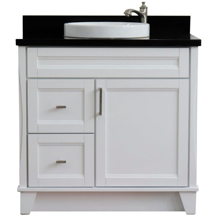 Bellaterra Home Terni 37" 1-Door 2-Drawer White Freestanding Vanity Set - Luxe Vanity & Tub