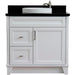 Bellaterra Home Terni 37" 1-Door 2-Drawer White Freestanding Vanity Set - Luxe Vanity & Tub