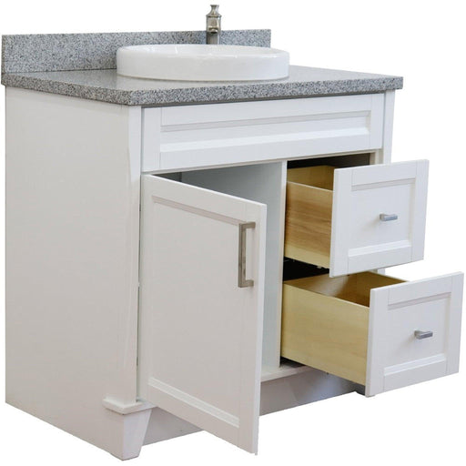 Bellaterra Home Terni 37" 1-Door 2-Drawer White Freestanding Vanity Set - Luxe Vanity & Tub