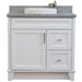 Bellaterra Home Terni 37" 1-Door 2-Drawer White Freestanding Vanity Set - Luxe Vanity & Tub