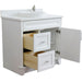 Bellaterra Home Terni 37" 1-Door 2-Drawer White Freestanding Vanity Set - Luxe Vanity & Tub