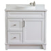 Bellaterra Home Terni 37" 1-Door 2-Drawer White Freestanding Vanity Set - Luxe Vanity & Tub