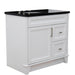 Bellaterra Home Terni 37" 1-Door 2-Drawer White Freestanding Vanity Set - Luxe Vanity & Tub