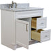 Bellaterra Home Terni 37" 1-Door 2-Drawer White Freestanding Vanity Set - Luxe Vanity & Tub