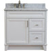 Bellaterra Home Terni 37" 1-Door 2-Drawer White Freestanding Vanity Set - Luxe Vanity & Tub