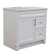 Bellaterra Home Terni 37" 1-Door 2-Drawer White Freestanding Vanity Set - Luxe Vanity & Tub