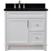 Bellaterra Home Terni 37" 1-Door 2-Drawer White Freestanding Vanity Set - Luxe Vanity & Tub