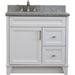 Bellaterra Home Terni 37" 1-Door 2-Drawer White Freestanding Vanity Set - Luxe Vanity & Tub