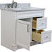 Bellaterra Home Terni 37" 1-Door 2-Drawer White Freestanding Vanity Set - Luxe Vanity & Tub