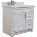 Bellaterra Home Terni 37" 1-Door 2-Drawer White Freestanding Vanity Set - Luxe Vanity & Tub