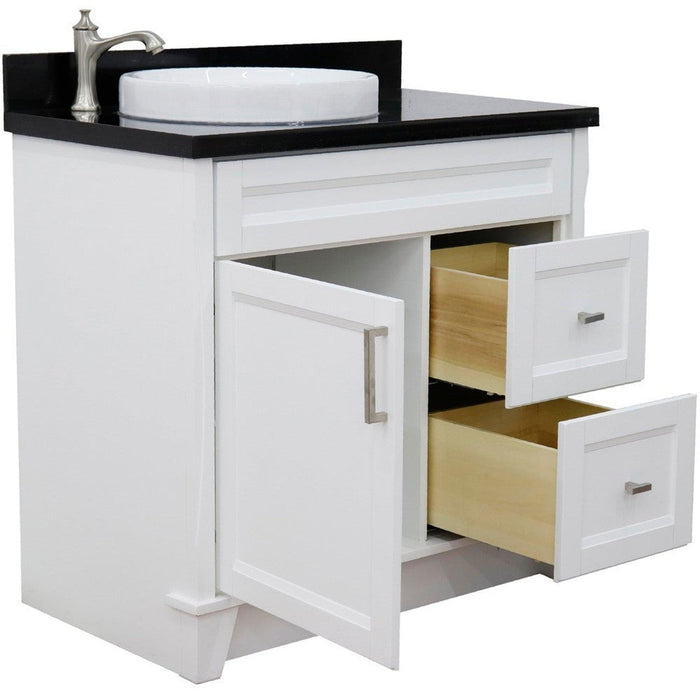 Bellaterra Home Terni 37" 1-Door 2-Drawer White Freestanding Vanity Set - Luxe Vanity & Tub