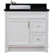 Bellaterra Home Terni 37" 1-Door 2-Drawer White Freestanding Vanity Set - Luxe Vanity & Tub