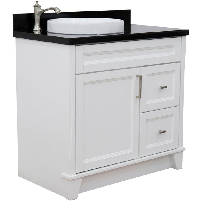 Bellaterra Home Terni 37" 1-Door 2-Drawer White Freestanding Vanity Set - Luxe Vanity & Tub