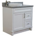 Bellaterra Home Terni 37" 1-Door 2-Drawer White Freestanding Vanity Set - Luxe Vanity & Tub