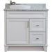 Bellaterra Home Terni 37" 1-Door 2-Drawer White Freestanding Vanity Set - Luxe Vanity & Tub