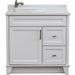 Bellaterra Home Terni 37" 1-Door 2-Drawer White Freestanding Vanity Set - Luxe Vanity & Tub