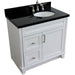 Bellaterra Home Terni 37" 1-Door 2-Drawer White Freestanding Vanity Set - Luxe Vanity & Tub