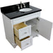 Bellaterra Home Terni 37" 1-Door 2-Drawer White Freestanding Vanity Set - Luxe Vanity & Tub