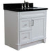 Bellaterra Home Terni 37" 1-Door 2-Drawer White Freestanding Vanity Set - Luxe Vanity & Tub