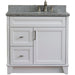 Bellaterra Home Terni 37" 1-Door 2-Drawer White Freestanding Vanity Set - Luxe Vanity & Tub