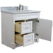 Bellaterra Home Terni 37" 1-Door 2-Drawer White Freestanding Vanity Set - Luxe Vanity & Tub