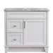 Bellaterra Home Terni 37" 1-Door 2-Drawer White Freestanding Vanity Set - Luxe Vanity & Tub