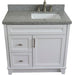 Bellaterra Home Terni 37" 1-Door 2-Drawer White Freestanding Vanity Set - Luxe Vanity & Tub