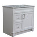 Bellaterra Home Terni 37" 1-Door 2-Drawer White Freestanding Vanity Set - Luxe Vanity & Tub