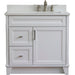 Bellaterra Home Terni 37" 1-Door 2-Drawer White Freestanding Vanity Set - Luxe Vanity & Tub