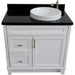 Bellaterra Home Terni 37" 1-Door 2-Drawer White Freestanding Vanity Set - Luxe Vanity & Tub