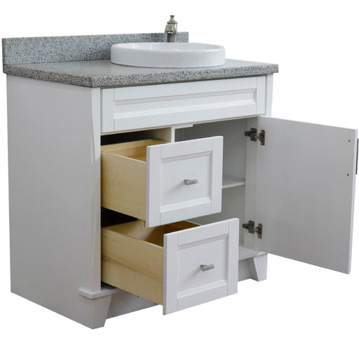 Bellaterra Home Terni 37" 1-Door 2-Drawer White Freestanding Vanity Set - Luxe Vanity & Tub