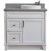 Bellaterra Home Terni 37" 1-Door 2-Drawer White Freestanding Vanity Set - Luxe Vanity & Tub