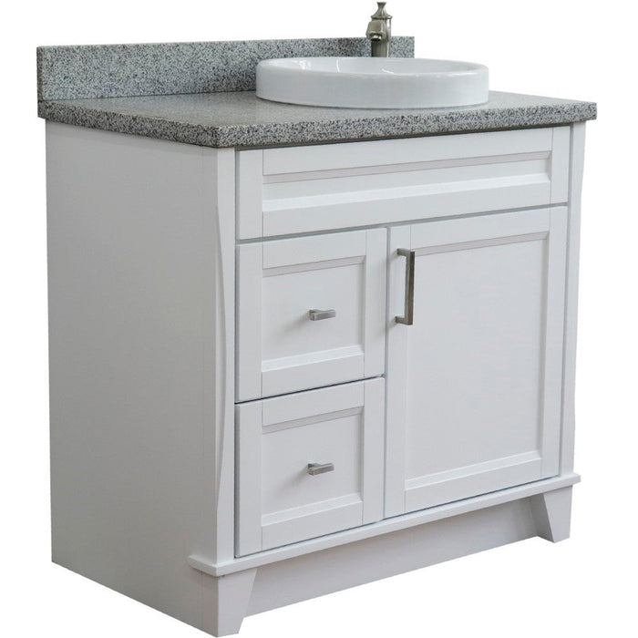 Bellaterra Home Terni 37" 1-Door 2-Drawer White Freestanding Vanity Set - Luxe Vanity & Tub